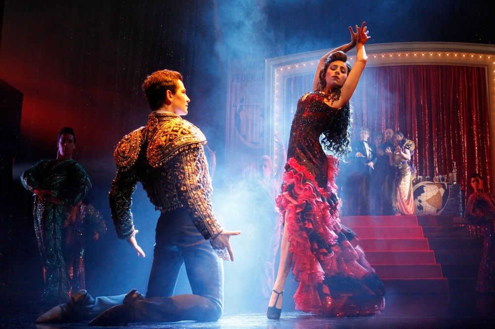 Thomas Lacey and Phoebe Panaretos in Strictly Ballroom the Musical. Photo Jeff Busby