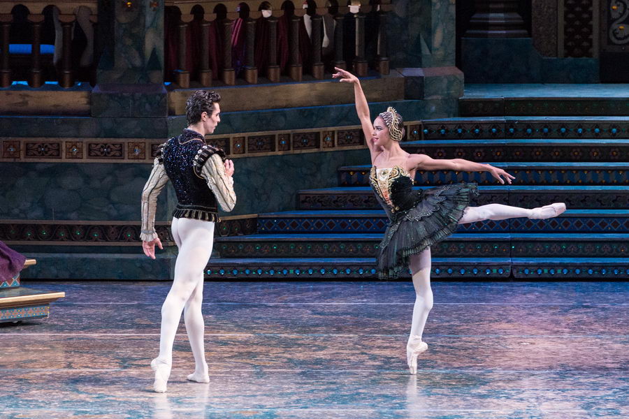 Alexandre Hammoudi and Misty Copeland in Swan Lake, Act III. Photo: Darren Thomas, Photo Co