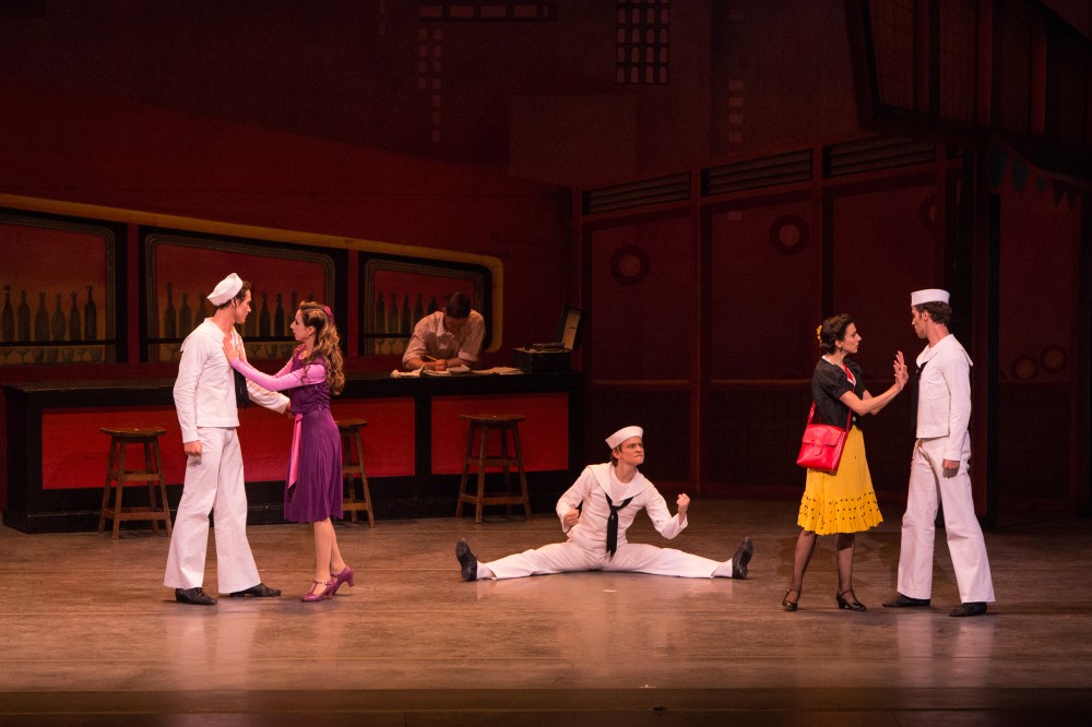 Cory Stearns, Isabella Boylston, Daniil Simkon, Luciana Paris and James Whiteside in Fancy Free. Photo: Darren Thomas, Photo Co