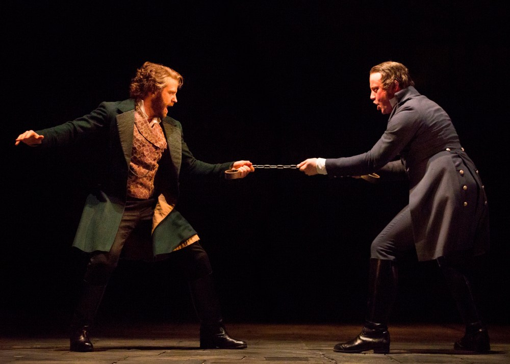 Simon Gleeson and Hayden Tee in Les Miserables. Photo: Matt Murphy