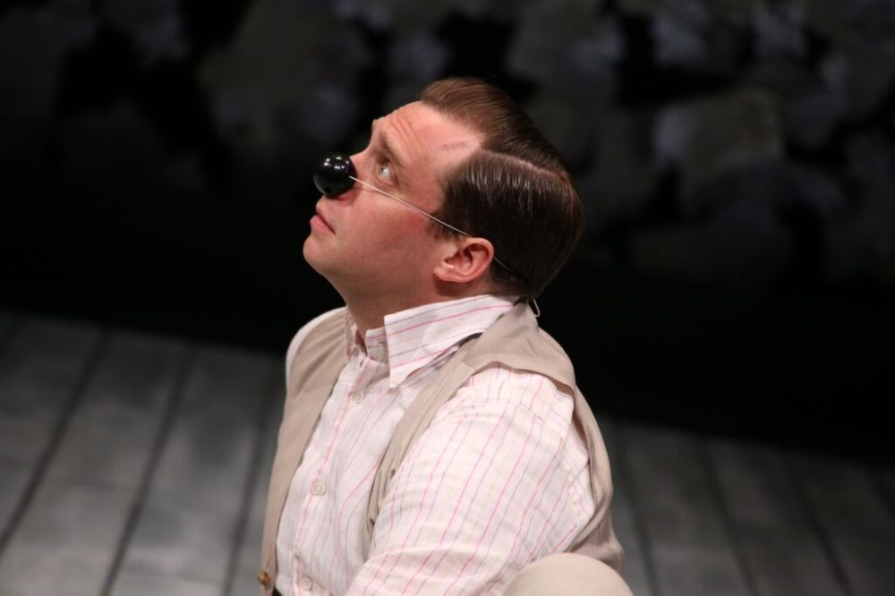Zachary Fine as Crab in Fiasco Theater's The Two Gentlemen of Verona. Photo: Gerry Goldstein