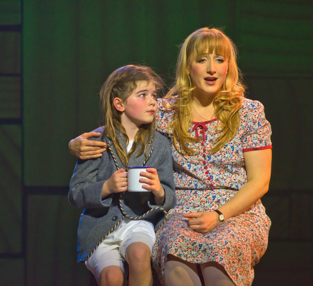 Molly Barwich as Matilda with Elise McCann as Miss Honey. Photo: James Morgan