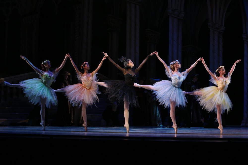 Clare Morehen (centre) as Carabosse. Photo: David Kelly
