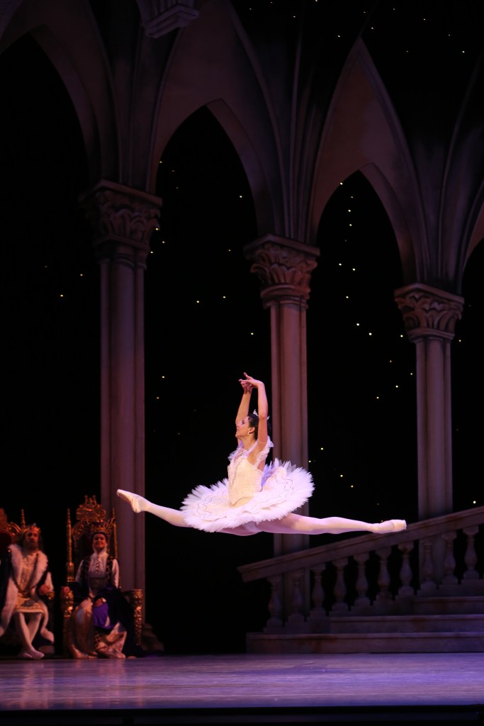 Queensland Ballet principal Yanela Pinera as Aurora. Photo: David Kelly