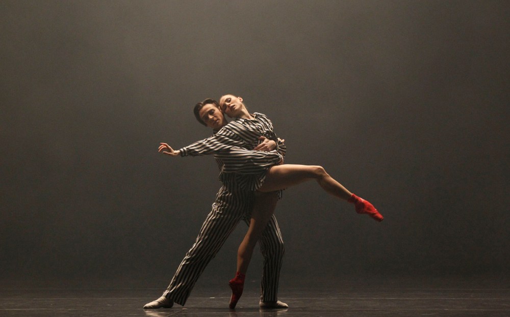 Daniel Gaudiello and Natasha Kusch in In the Upper Room. photo by Jeff Busby